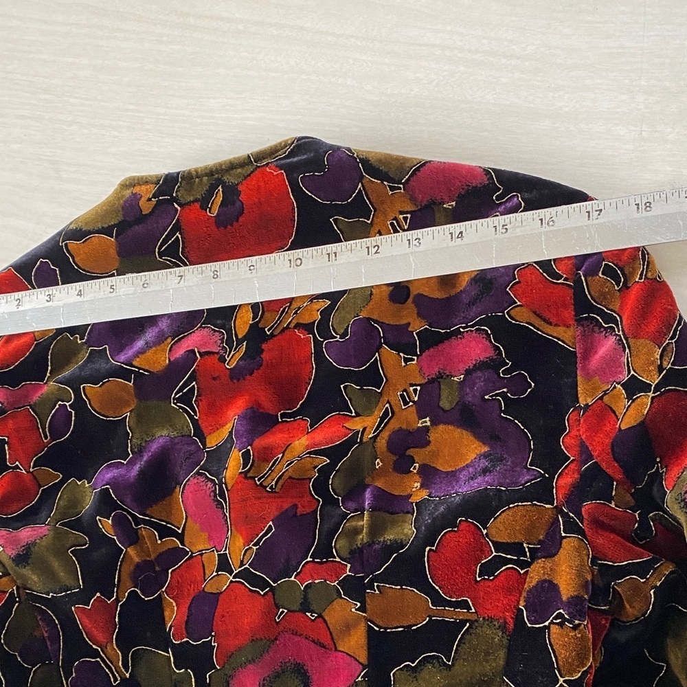 Velvet Great Britain Made Vintage Floral Blazer Fitted Dari Romantic formal - Picture 10 of 15
